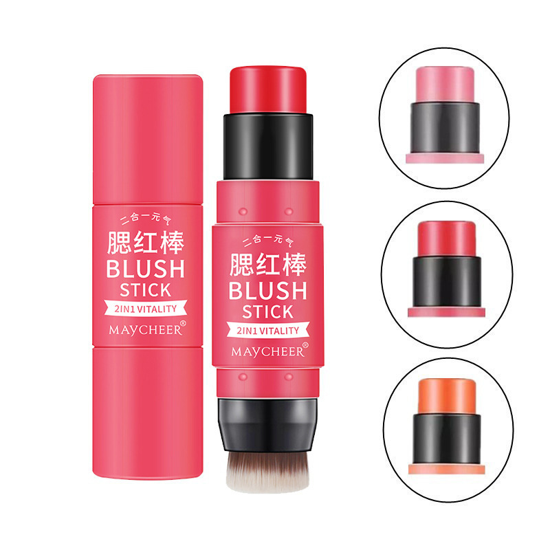 Mercier Vitality Cream Cream Blush Stick Monochrome Rouge Matte Double-Ended Contouring Stick with Brush Makeup Wholesale