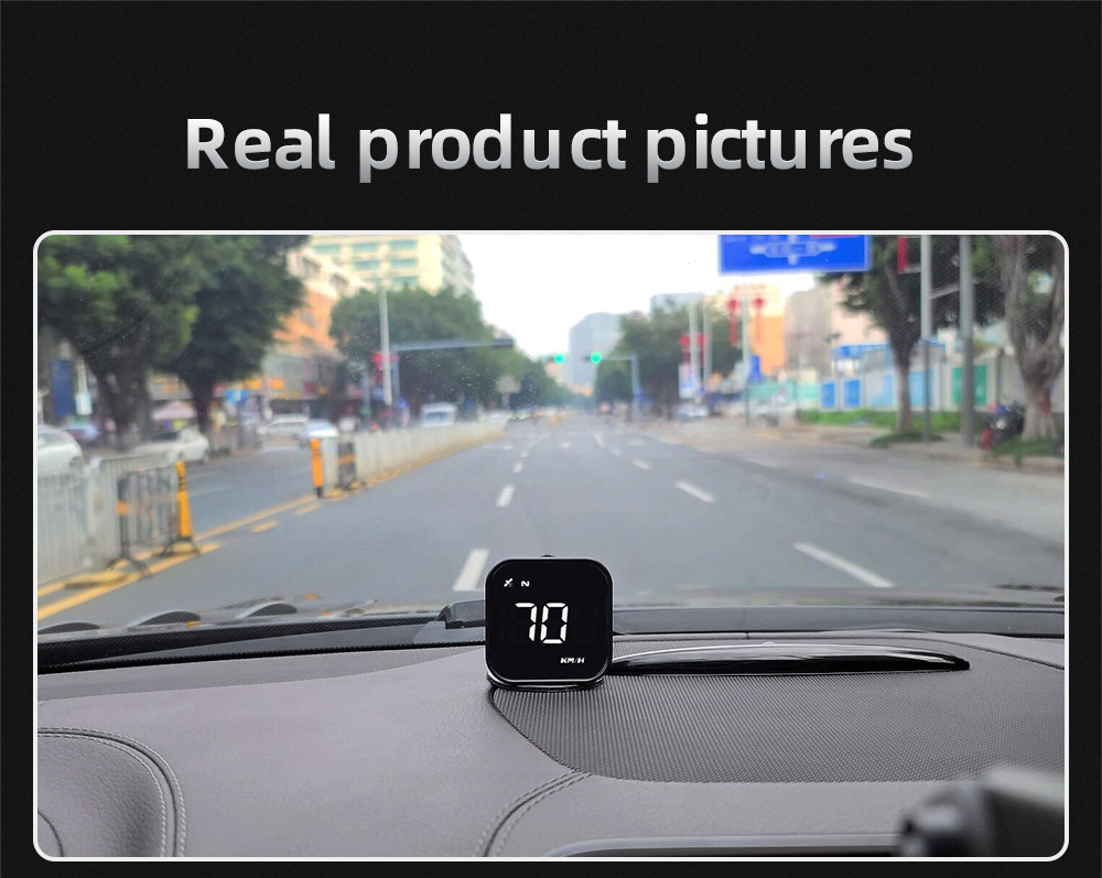 Cross-border car HUD head-up display, universal for cars, GPS speed and mileage display, high-definition compass, over-speed alarm