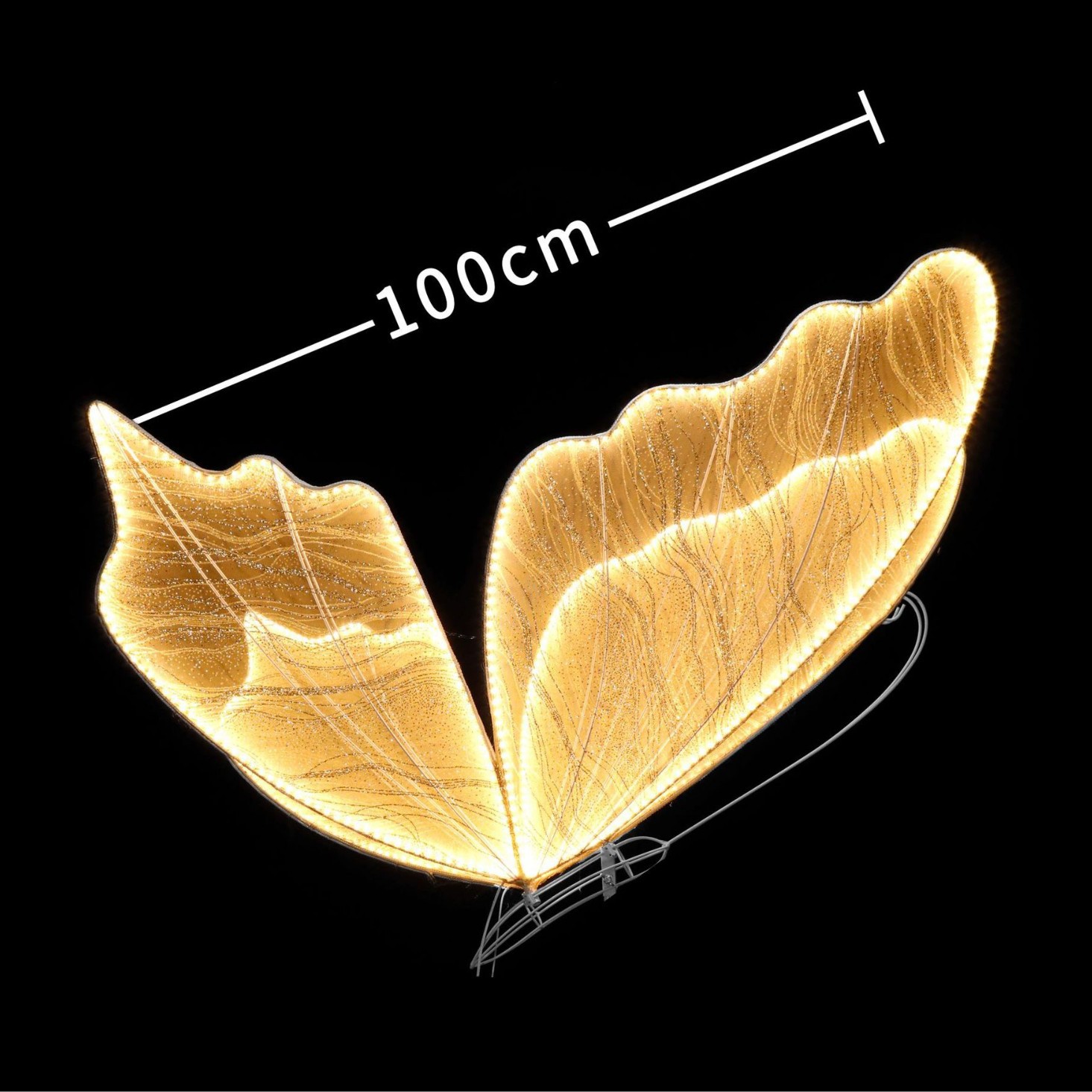 Disposición de accesorios de boda Alas de mariposa luminosas Decoración de escenario Colgante de techo Guía de boda Decoración de escena Decoración
