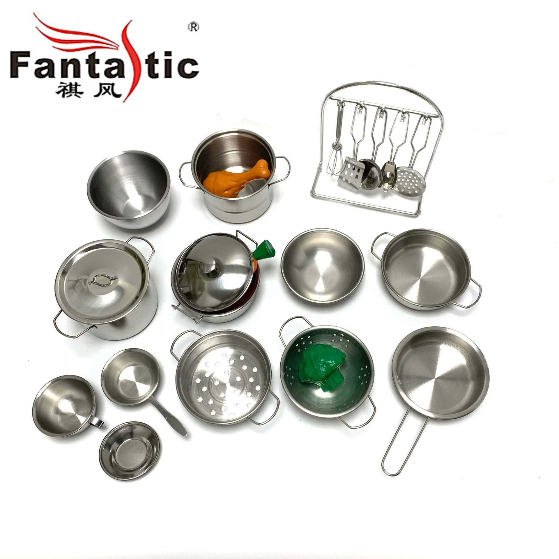 Оптовая продажа от производителя: Набор игрушек для детской мини-кухни, имитация кухонной утвари, нержавеющая сталь, популярные игрушки для ролевых игр