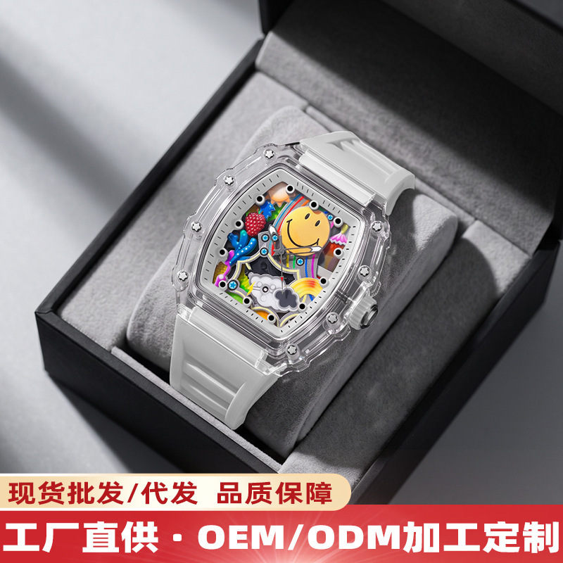New men's watch, barrel-shaped, versatile for students, young people's sports wristwatch, high-quality women's quartz watch for cross-border sales New men's watch, barrel-shaped, versatile for students, young people's sports wristwatch, high-quality women's quartz watch for cross-border sales