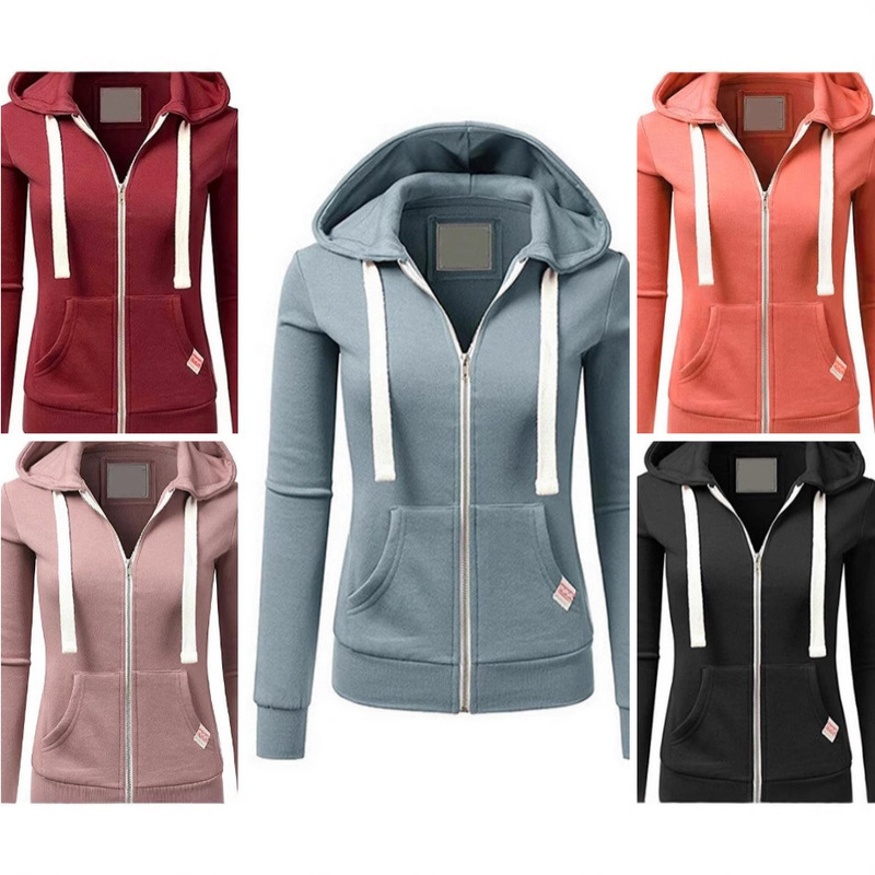 Cross-border supply Amazon personality leisure sports cardigan zipper women's hooded vests manufacturers in stock Cross-border supply Amazon personality leisure sports cardigan zipper women's hooded vests manufacturers in stock