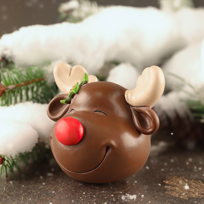 New European and American Santa Claus, Snowman, and Reindeer Resin Ornaments for Desktop Christmas Decoration Gifts, Christmas Limited Edition