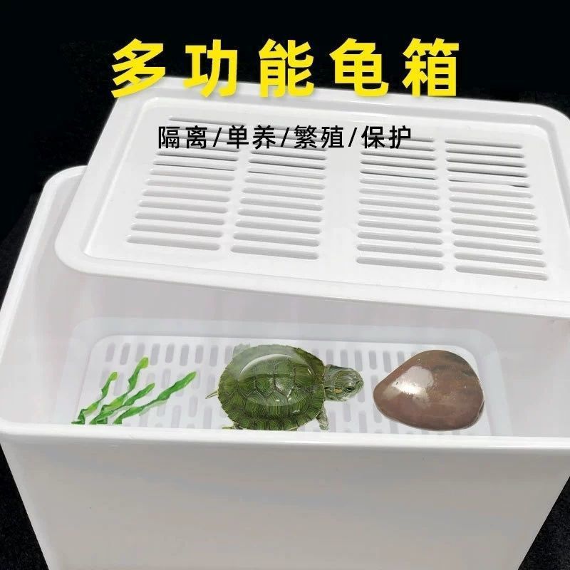 乌龟发色盒幼龟孵化饲养盒蛋龟加温黑白隔离龟苗饲养套盒带沉淀板|undefined
