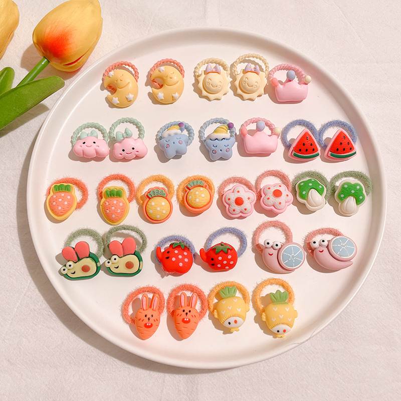 Accesorios para el pelo de los niños lindo pulgar banda bebé cabeza cuerda pequeña niña alta elástico no daño corbata goma tocado banda tocado