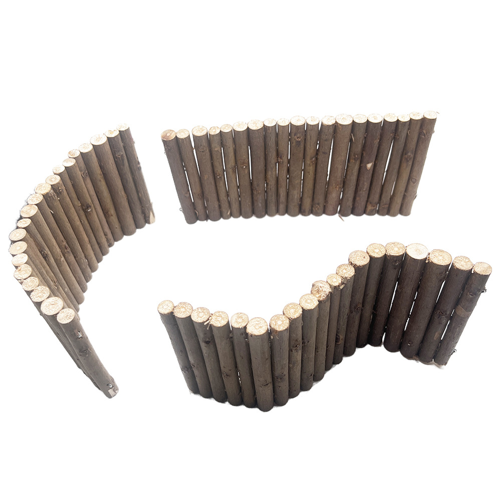 Juguetes de hámster para mascotas Cercas de ramas de sauce natural Escalera para subir Juguetes de madera maciza para moler dientes pequeños Juguetes de paisajismo para aliviar el aburrimiento