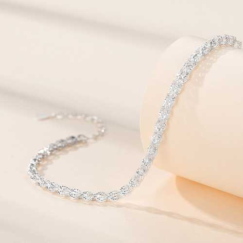 Internet celebrity phoenix tail bracelet female niche design sparkling Korean version bestie bracelet ins baby's breath bracelet sterling silver