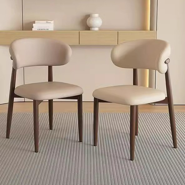 Imitation Solid Wood Dining Chair Home Modern Simple Chair Nordic Restaurant Hotel Dining Table Chair Casual Backrest Horn Chair