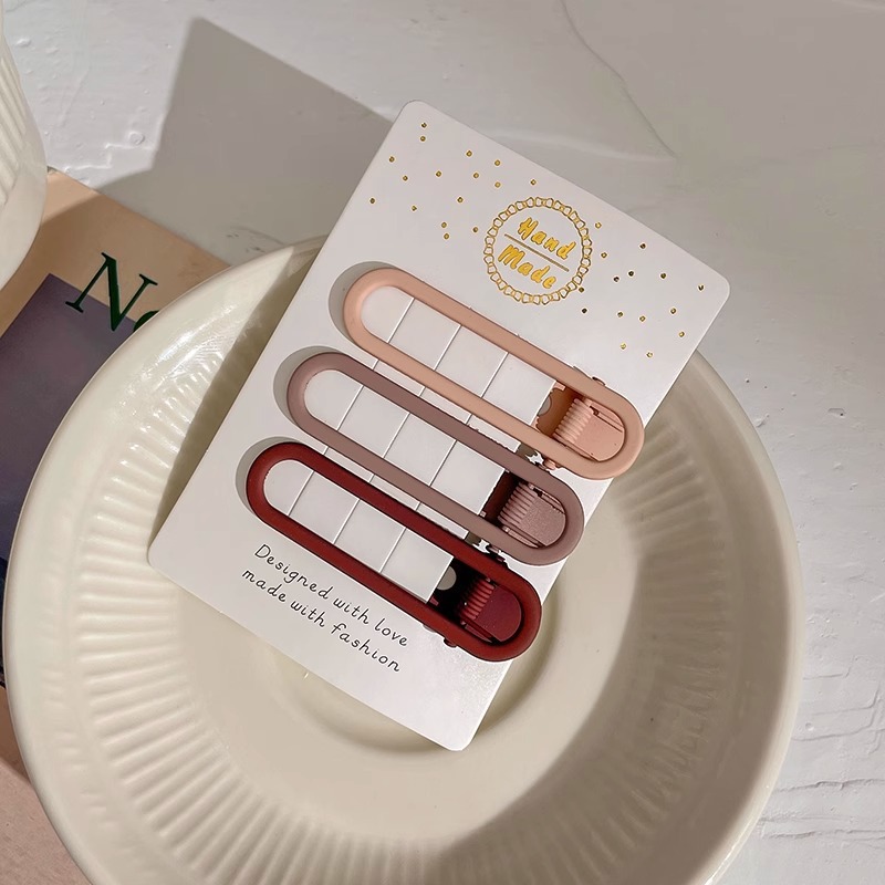 Dopamina rosa pinza de cabello lateral boca de pato adorable pinza de cabello para mujeres 2025 nuevo pinza de frangeo