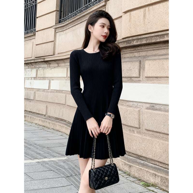 Korean New Year Outfit: Red Sweater Dress for Women, A-Line Skirt, Loose Plus-Size, Slimming Base Dress Korean New Year Outfit: Red Sweater Dress for Women, A-Line Skirt, Loose Plus-Size, Slimming Base Dress