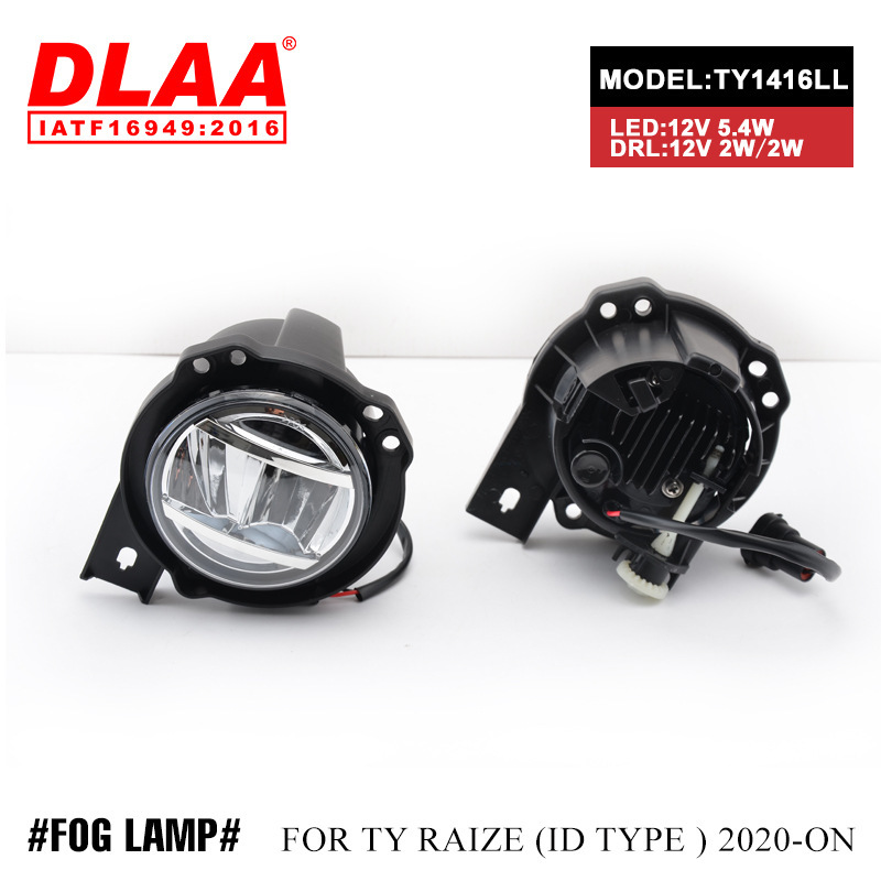 Aplicable a la luz de niebla de Toyota RAIZE, luz diurna de dos colores, conjunto frontal LED, luz de barra de conducción diurna