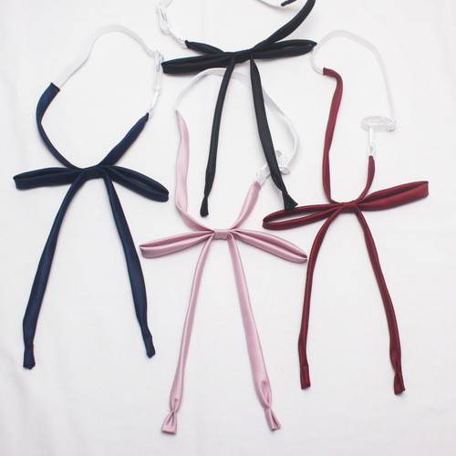 Japanese jk tie-free tie school uniform small cyan red uniform ribbon graduation solid color college style bow