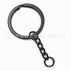 Source manufacturer Dongguan spot metal dumb black key flat ring plus 1.2*4 section button chain key chain accessories