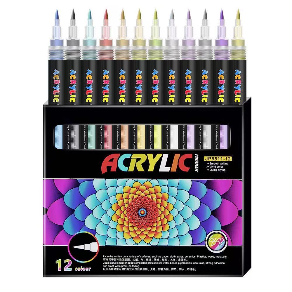 Lápiz acrílico de cabeza blanda tipo líquido directo, estudiante, arte infantil, color apilado, bricolaje, pintura a mano, bolígrafo de acuarela especial para graffiti