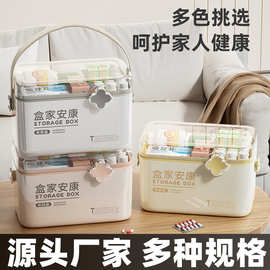 定制便民药箱塑料家庭医疗急救箱手提便携式小药箱家用药品收纳箱