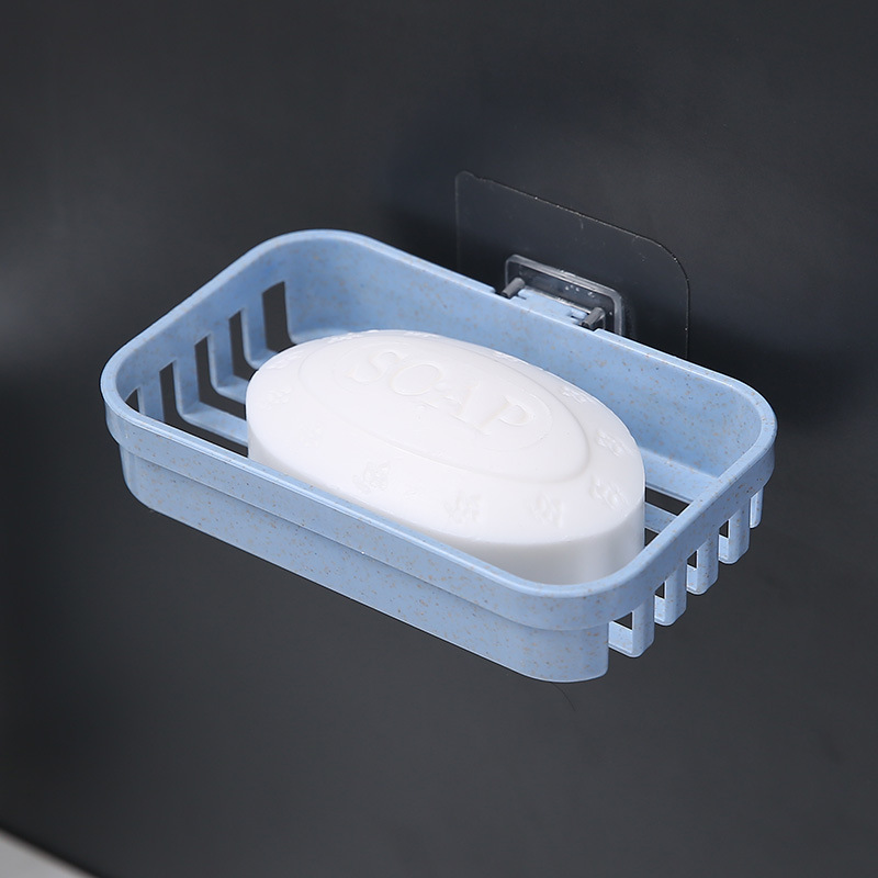 トイレの水を切って壁掛けの浴室の棚の石鹸の箱の二重の穴を開けない石鹸の箱の吸盤の石鹸の棚のアイデアを置きます。|undefined