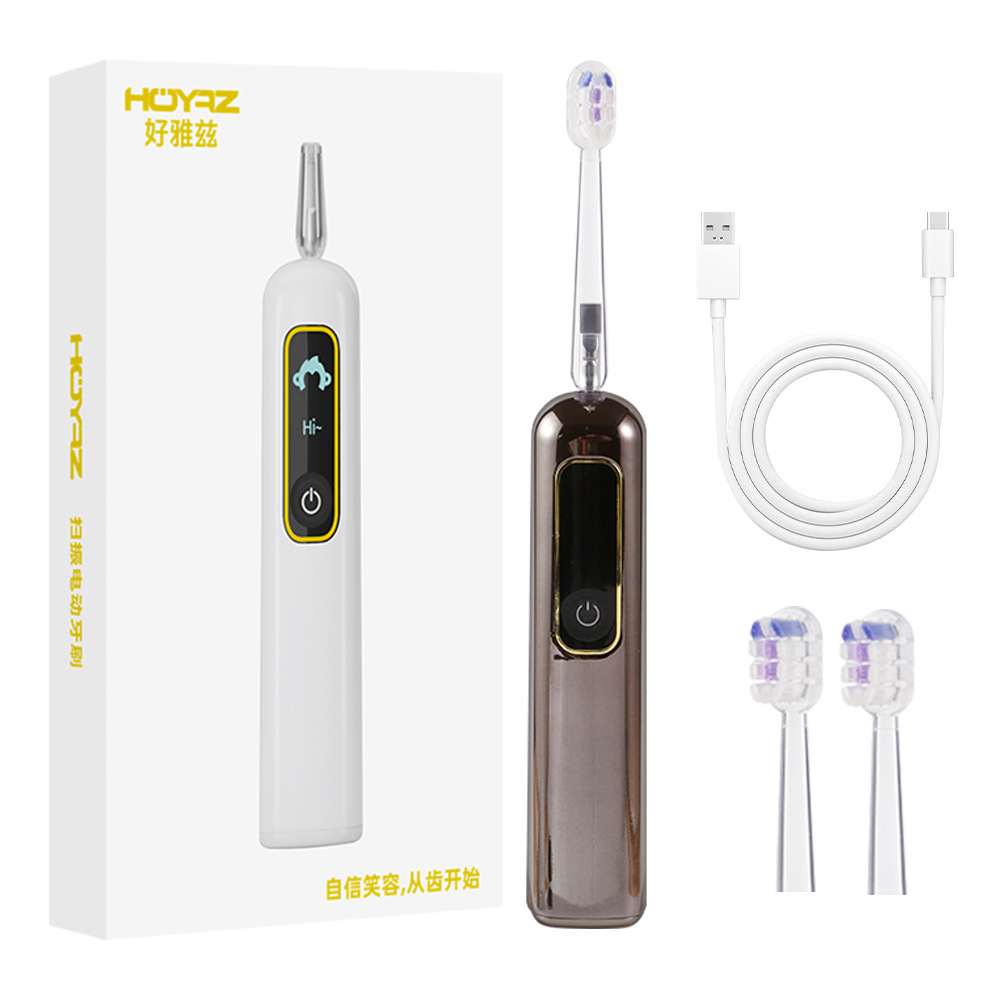 진동청소 전동칫솔 브라운*3 브러쉬