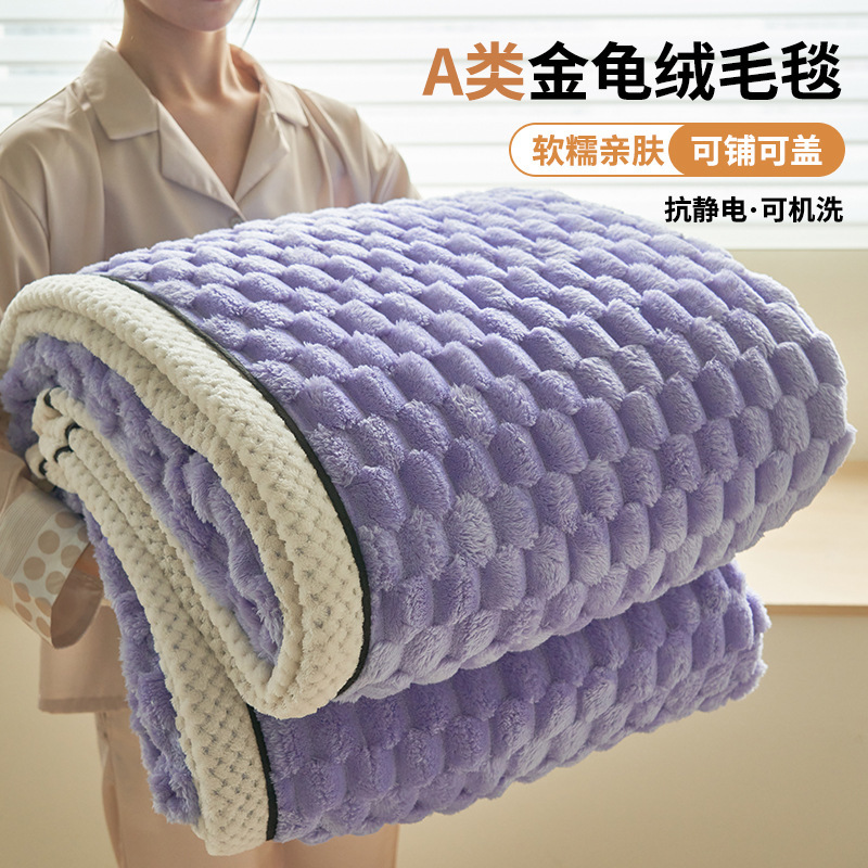 Sábanas de lana de coral franela gruesa invierno mantas cálidas edredón de leche cuatro estaciones mantas de siesta mantas de lana de tuff