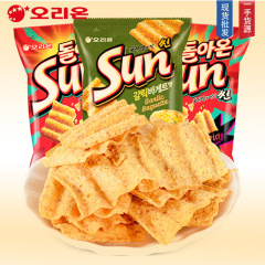 韓国輸入ネットセレブ オリオン サンコーンフレーク スパイシーガーリック 80g ウェーブポテトチップス 膨らんだスナック