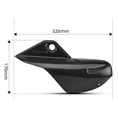 Pipe Carbon Fiber Heat Shield: Motorcycle exhaust pipe