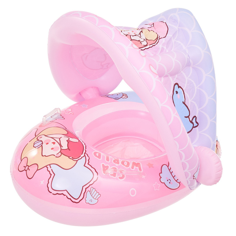 Xiaolu ins インターネットセレブボート子供用浮き輪取り外し可能なサンシェード幼児シートカラーマッチングベビーシート|undefined