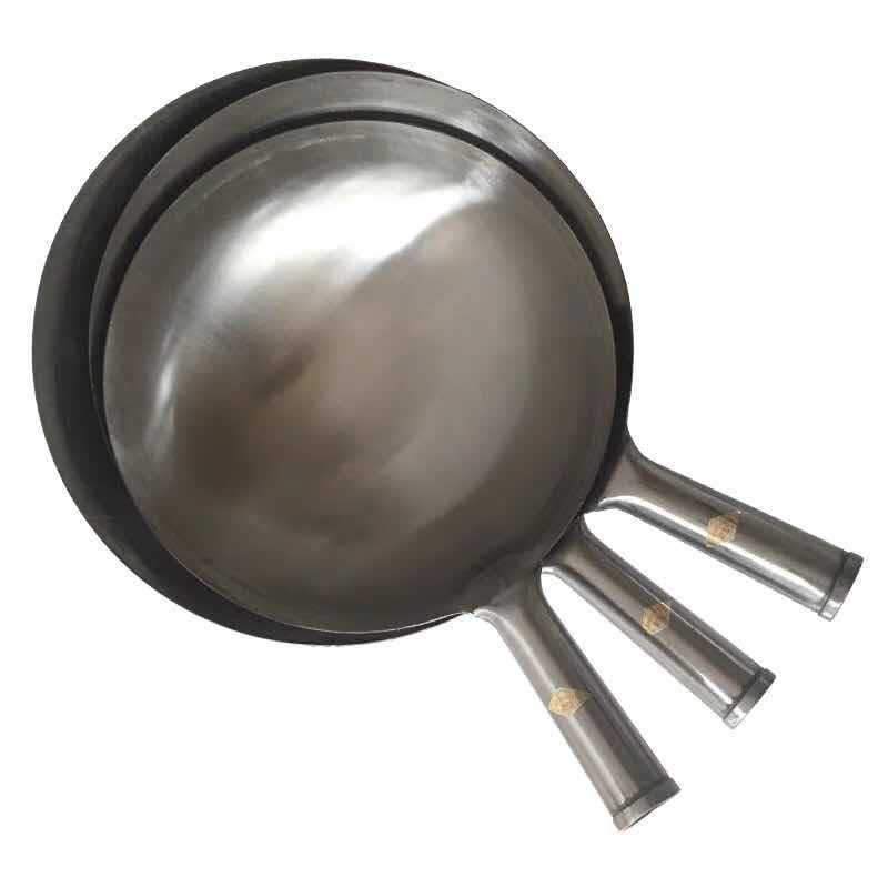 West Lake Single-Handle Iron Wok, Round-Bottomed Frying Pan, West Lake Jingpan, Chef's Special Frying Pan, Multi-Purpose for Gas Stoves