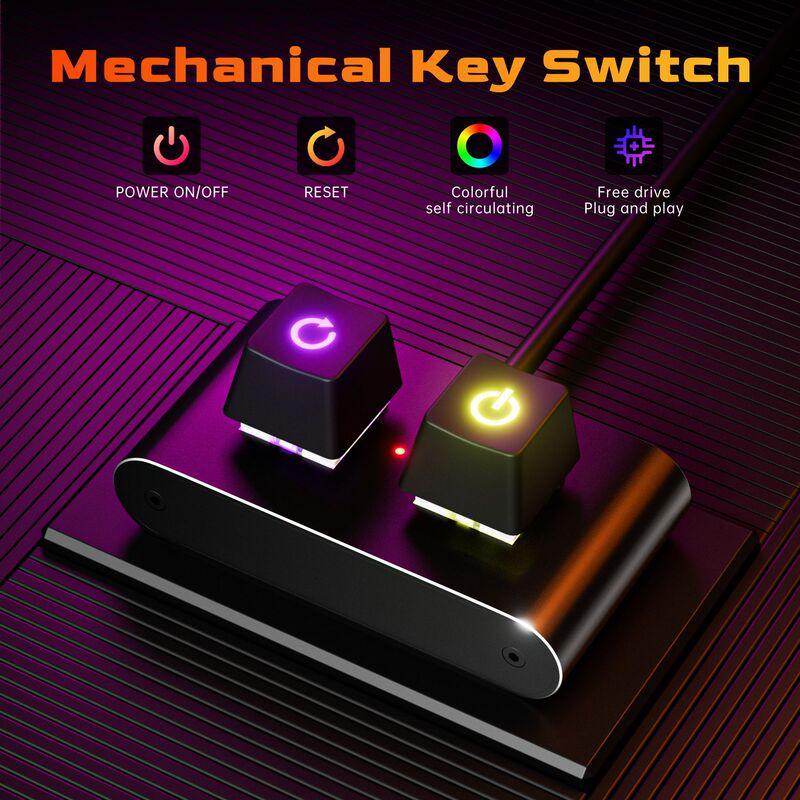 インターネットカフェコンピュータデスクトップアルミシェルスイッチボタンデスクトップホスト外部電源電源ボタン外部拡張起動|undefined