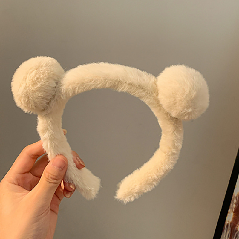 Internet celebridad mismo estilo orejas de conejo diadema Corea del Sur internet celebridad linda muñeca de dibujos animados horquilla diadema de felpa lavado de cara banda de pelo