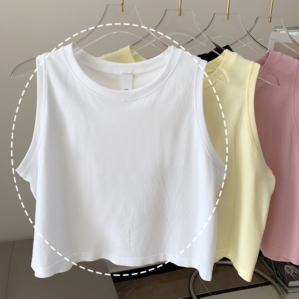 Sleeveless Sports Vest for Women, Quick-Drying Loose Top, Casual Cover-Up, Breathable Shirt, Thin Yoga Fitness Spring and Summer