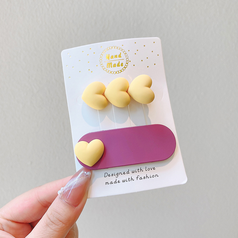 Dulce crema de viento pequeño pez clip de boca de pato de la frente de las niñas cejas laterales cabello rotos tarjetas de cabello de alta calidad no lastimar tocado de cabello