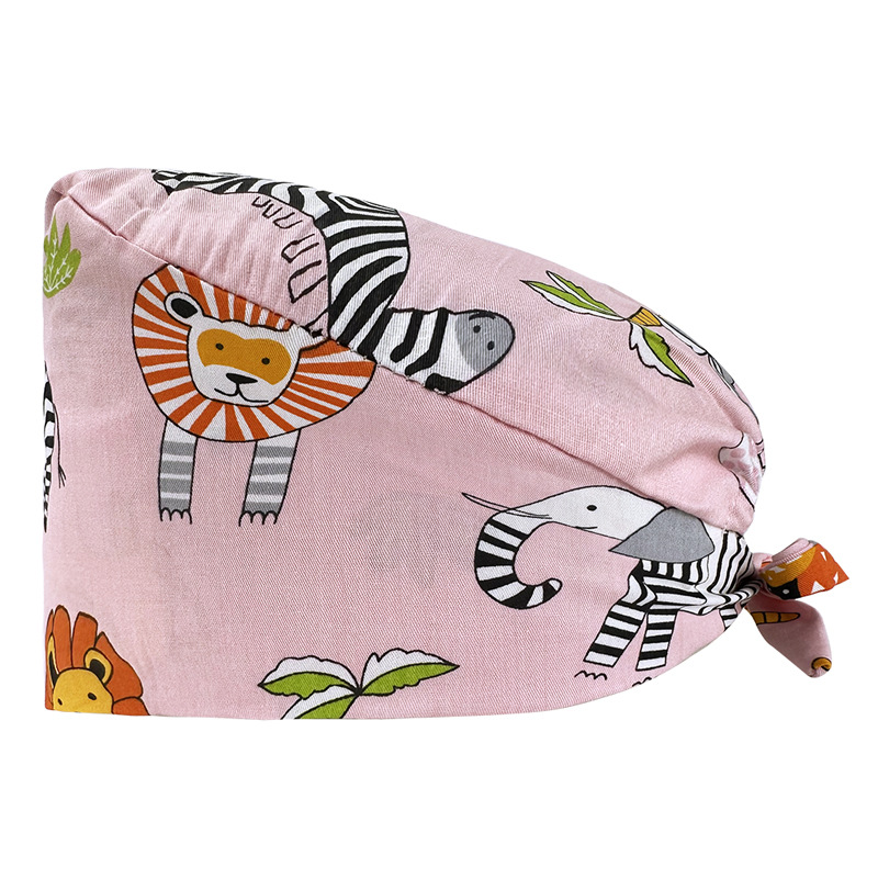 Quirófano sombrero mujer algodón quirúrgico encaje impreso enfermera sombrero nueva hebilla quimioterapia confinamiento masculino oral dental