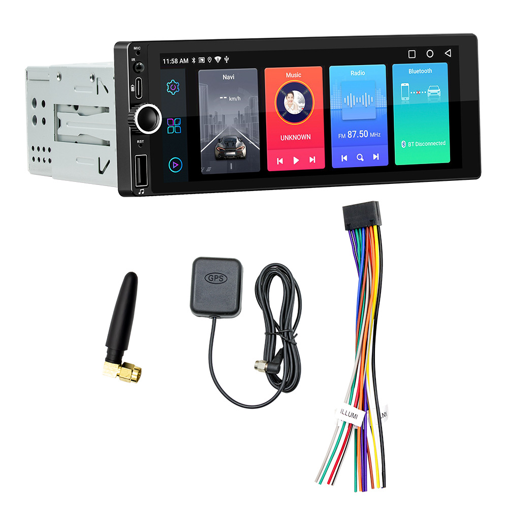 6.86 pulgadas transfronterizas Android GPS de navegación general máquina inalámbrica carplay pantalla grande registrador de conducción de control central