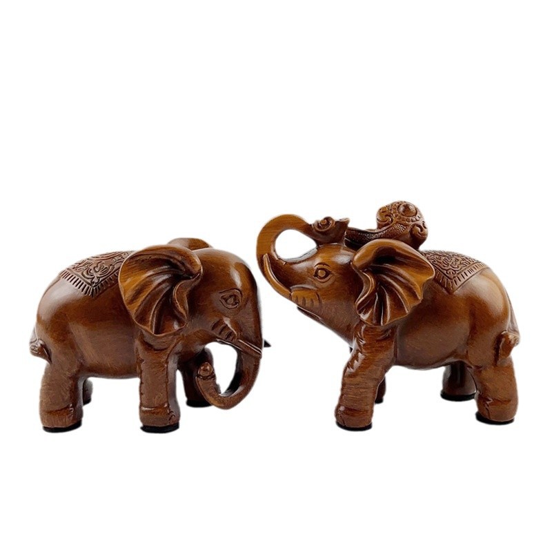 중국 스타일 나무 무늬 코끼리 수지 공예품 창의적인 가정 장식 거실 현관 선물 현대적이고 단순한 장식품