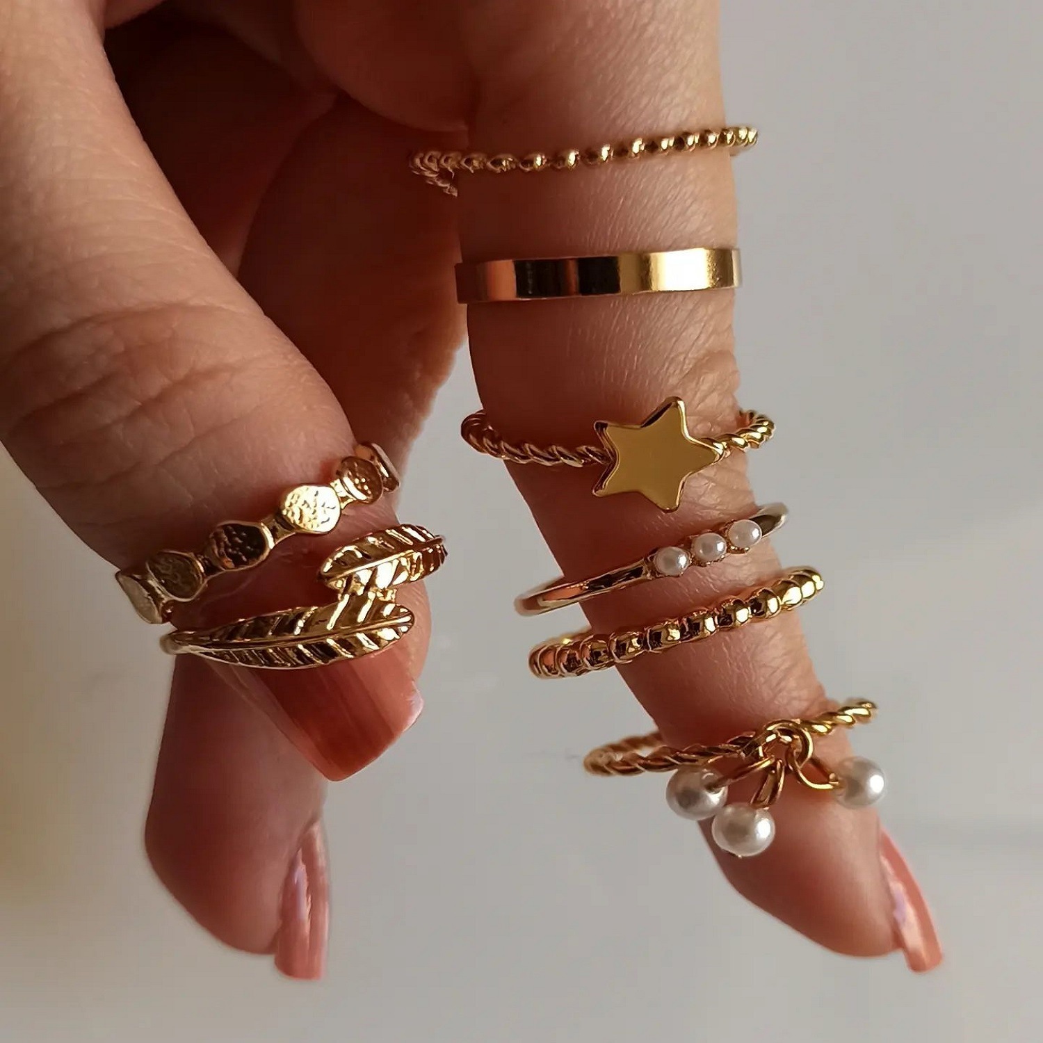 Guoxiu europeo y americano transfronterizo venta caliente mariposa amor abierto multi-conjunto anillo 22 piezas conjunto pulsera temperamento de la moda de las mujeres