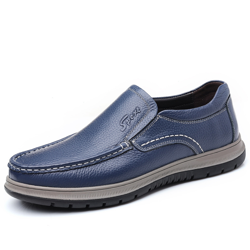 Otoño casual slip-on zapatos de los hombres bajos-top slip-on zapatos de los hombres de mediana edad y ancianos de fondo suave zapatos de papá