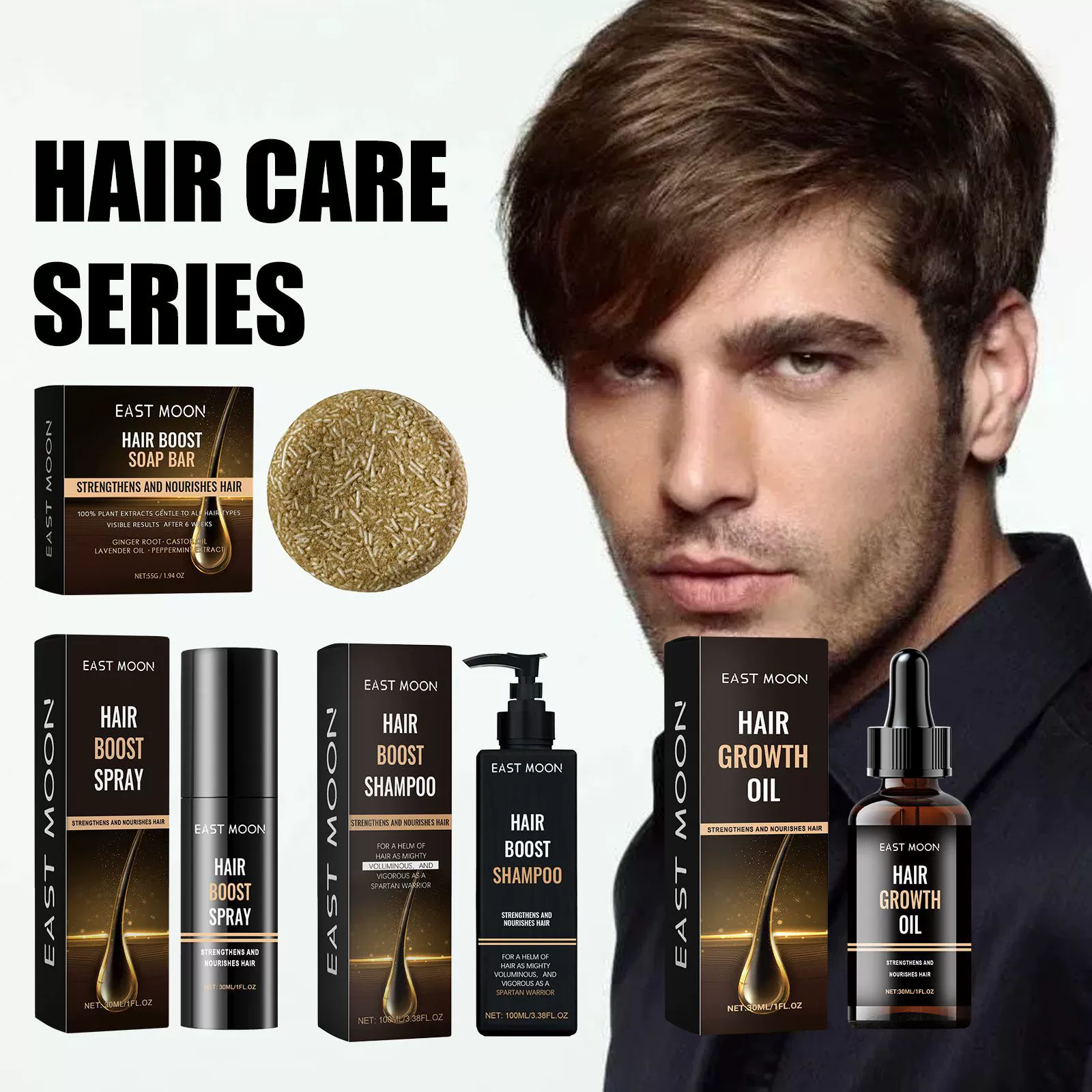 EAST MOON Уход за волосами Кожа головы Глубокая очистка Уход для волос Уютные черные густые и прочные Уборка