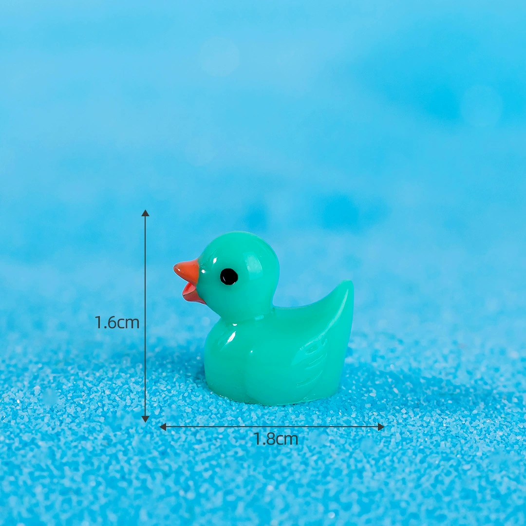 Pendant (B.Duck) mini duck minifigure, glossy resin, assorted colors, 1.8×1.2×1.6 cm