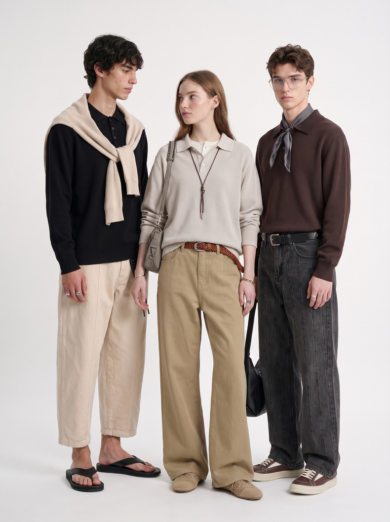 Inflation Polo Collar Knit Sweater
