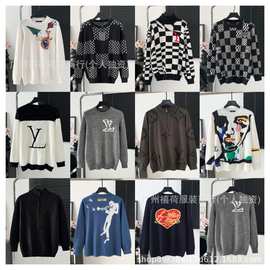 跨境正确版.驴家针织提花毛衣.25SS秋冬季新款热门爆款休闲男女