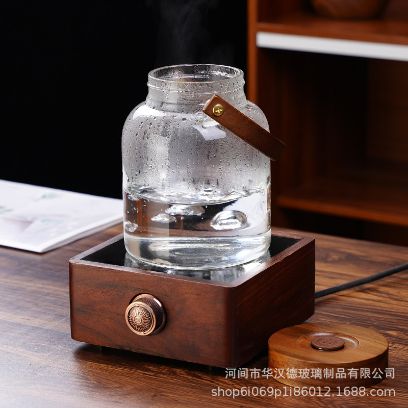 tanque de almacenamiento de cáscara de naranja con viga de elevación, tanque de sellado de vidrio de alto silicio de silicio, tanque de café, botella de vidrio de licor, jarra de té