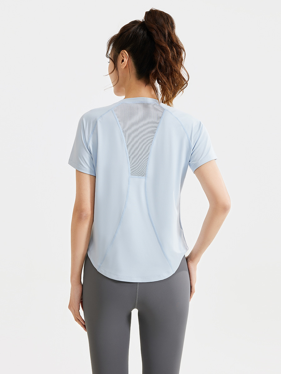 Juyi Tang nuevo juego de ocio de primavera y verano, camiseta de malla, camiseta de cintura alta, pantalones deportivos, yoga para adelgazar