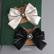 高档精致蝴蝶结发夹山茶花发饰小香风珍珠气质发卡外贸跨境头饰品