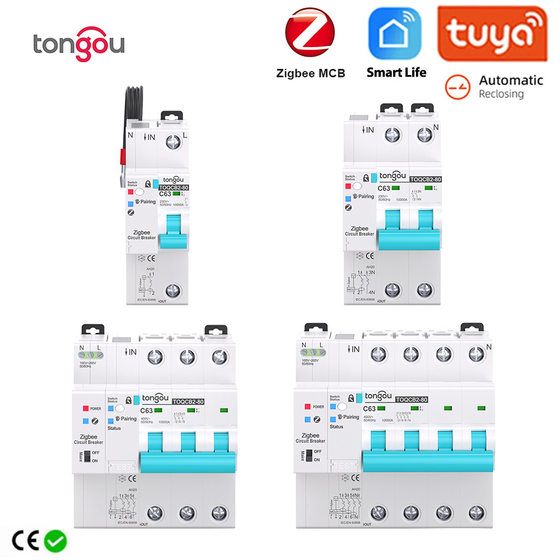 Graffiti ZigBee metering intelligent circuit breaker Life Remote Control automatic wireless circuit breaker reclosing switch 63A