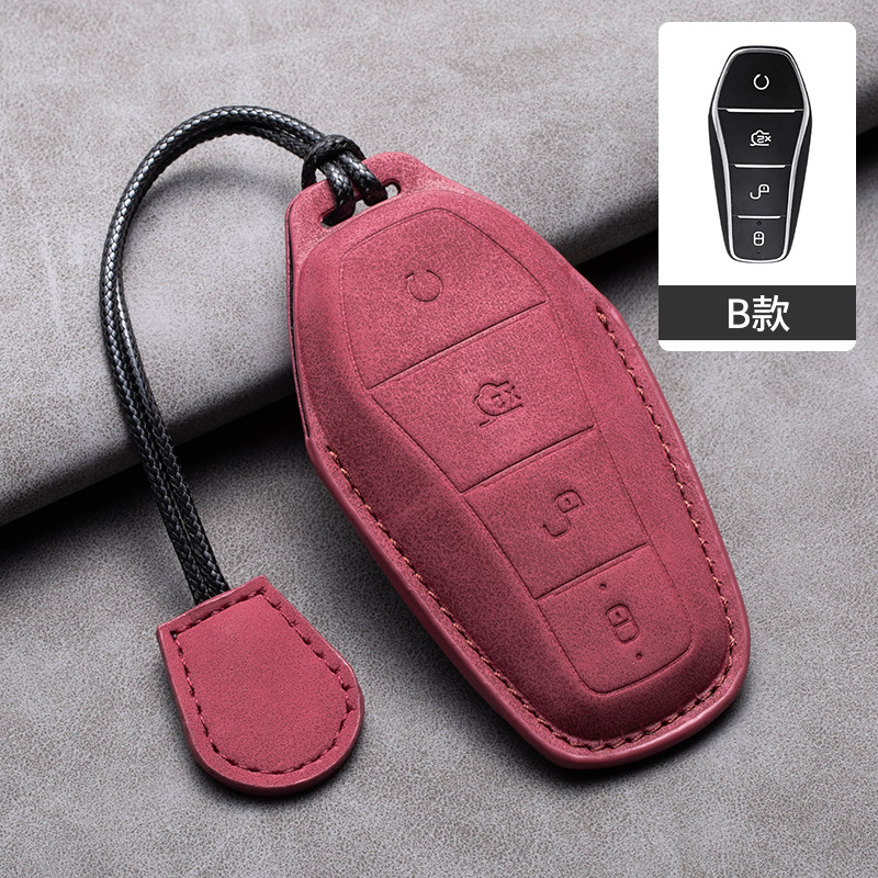 Byd (type b volcanic red + leather rope)