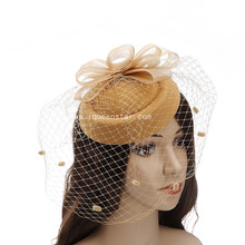 亞馬遜歐美ins壓條頭飾小紗帽舞台表演誇張拍攝道具網紗新娘禮帽