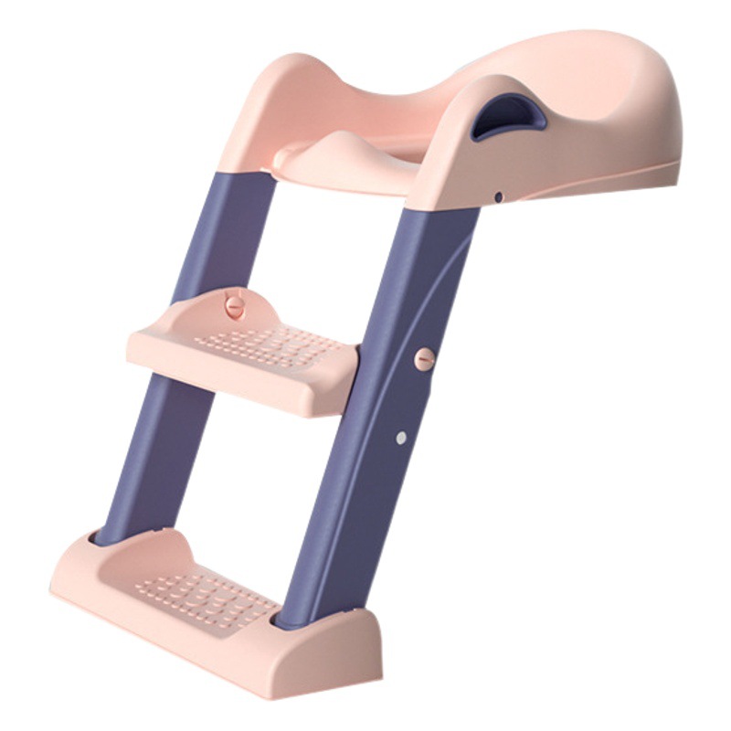 Escalera de asiento de inodoro para niños, asiento ergonómico plegable con soporte antideslizante, entrenamiento infantil