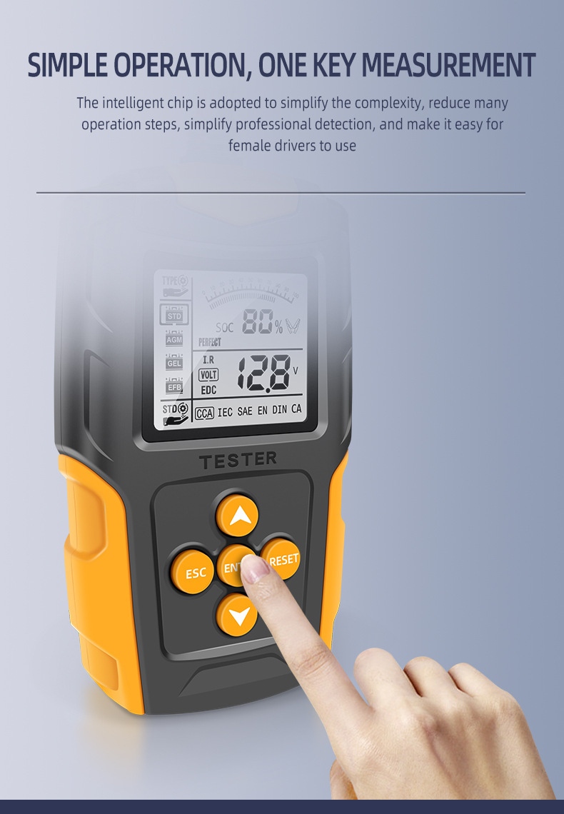New Household Car Battery Tester with Digital Display Parameters 12V/24V Car Battery Internal Resistance Tester