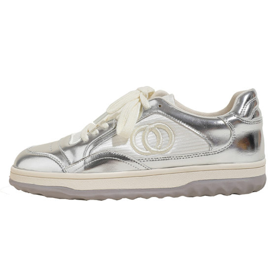 Genuine Leather white shoes for women 2023 Summer new platform sports versatile casual shoes for women Chanel style flat clunky sneakers