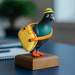 跨境新品Mini Office Carrier Pigeon迷你信鸽存储小便笺的信鸽摆
