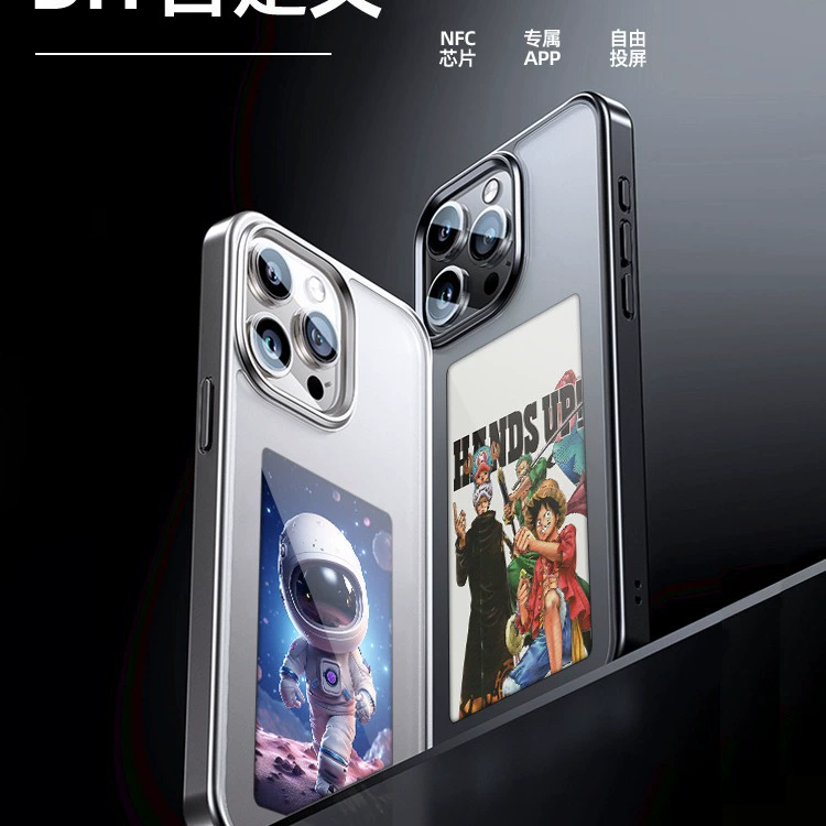 Чехол для iPhone 13/14/15 (совместимый), графитовый, с окошком для карты